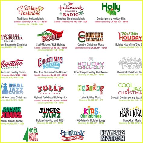 Sirius hallmark channel 2022 - SiriusXM has debuted its line-up of holiday-themed and Christmas music channels for 2022 on satellite and streaming radio. ... Hallmark Channel Radio: SXM 105; Mannheim Steamroller: SXM 620 (streaming only) ... SiriusXM will debut New Year's Nation on SiriusXM Channel 104 on both the satellite and streaming services.
